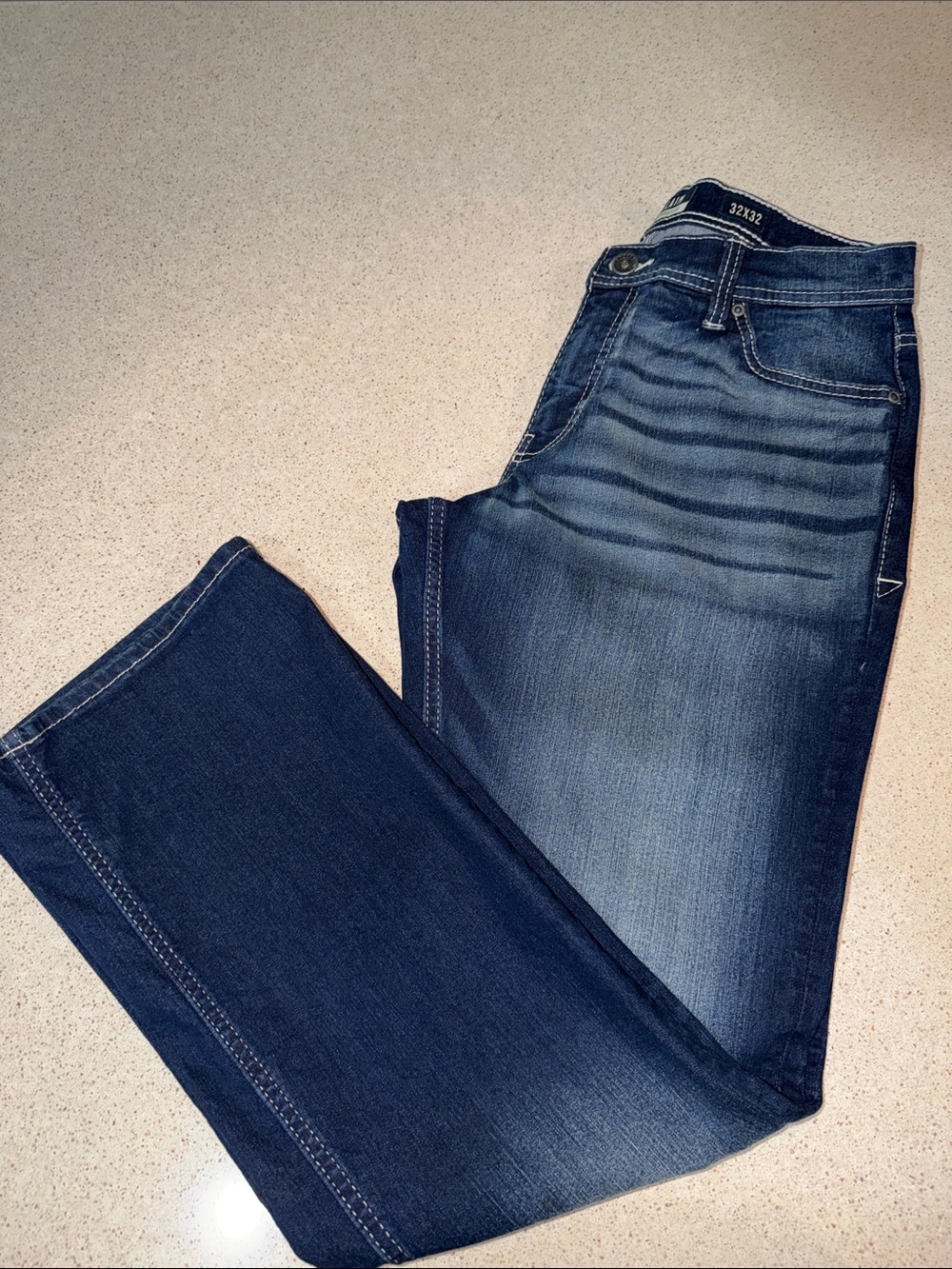 Reclaim Blue Jeans Men’s 32x32 Regular Bootcut Dark Wash Denim Jeans